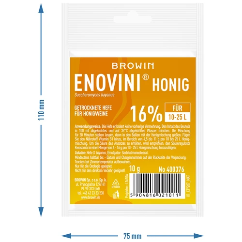 Lievito secco per idromele Enovini HONEY 10 g - 3