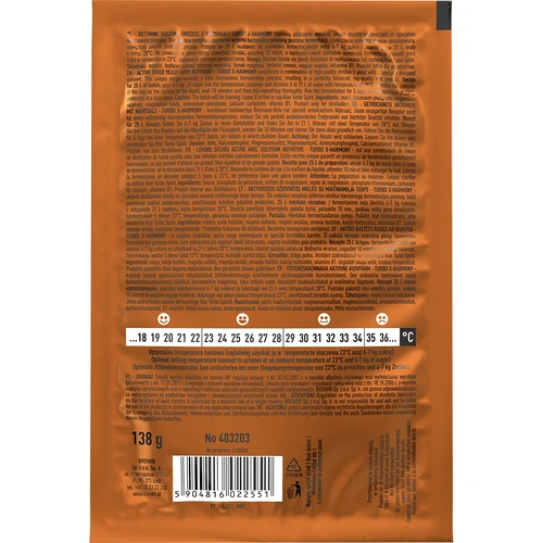 Lievito Turbo X‑Harmony 18%, 25 L, 138 g - 2