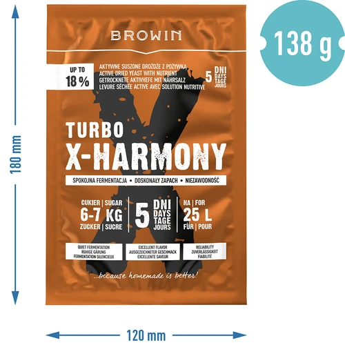 Lievito Turbo X‑Harmony 18%, 25 L, 138 g - 6