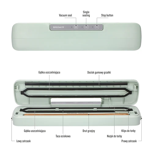 Macchina sottovuoto - universale, colore pistacchio - 8