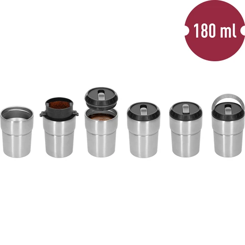 Macinacaffè – elettrico, a macine, con infusore e tazza termica - 9