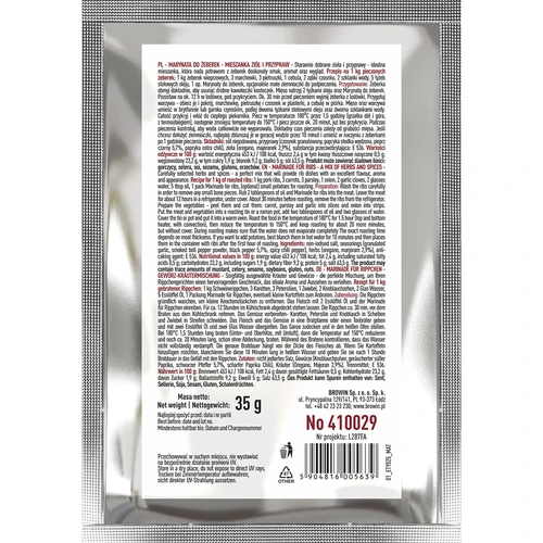 Marinata per costine - mix di erbe e spezie, 35 g - 2