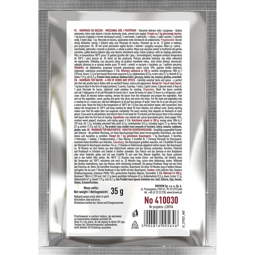 Marinata per pancetta - miscela di erbe e spezie, 35 g - 2