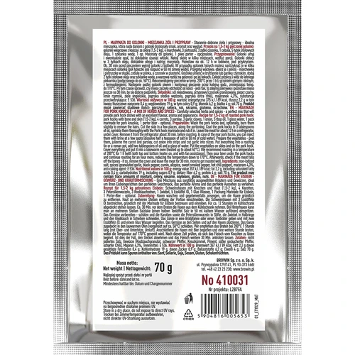 Marinata per stinco di maiale - miscela di erbe e spezie, 70 g - 2