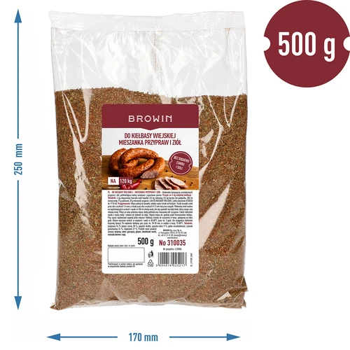 Mieszanka przypraw i ziół Do Kiełbasy Wiejskiej, 500g - 4