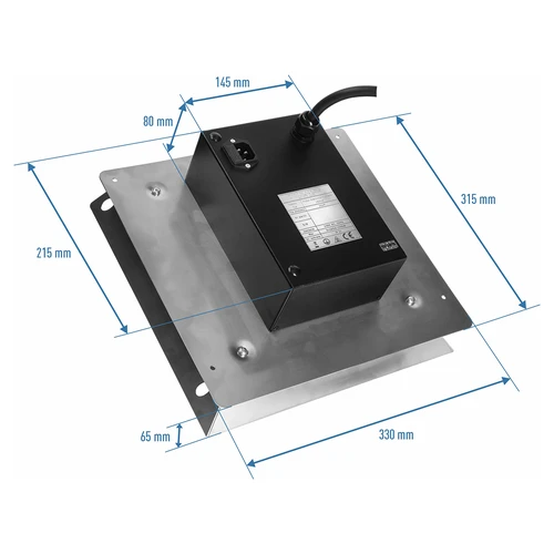 Modulo riscaldante con ventilatore, 1,5 kW - per affumicatori da giardino - 6