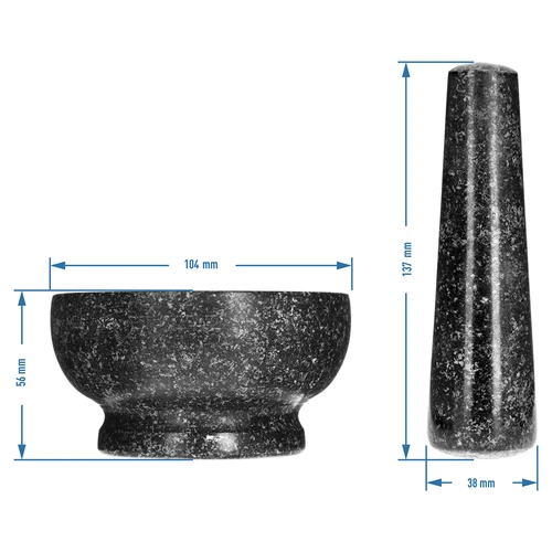Mortaio da cucina in granito - 10cm - 9