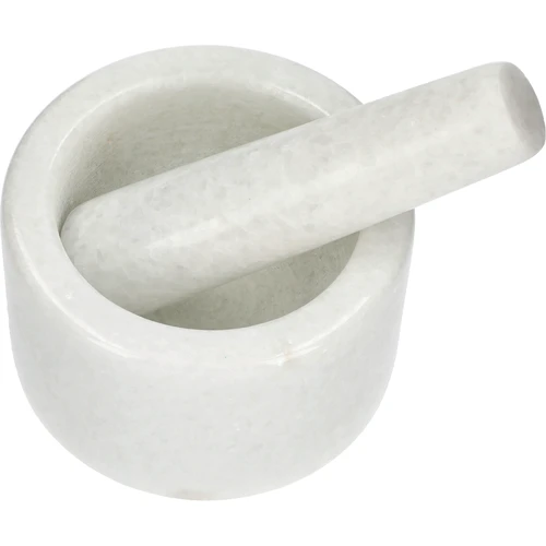 Mortaio da cucina in marmo, bianco, fi 10 cm - 2
