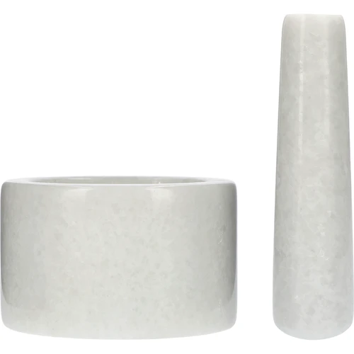 Mortaio da cucina in marmo, bianco, fi 10 cm - 4