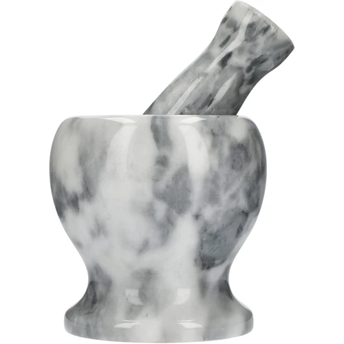 Mortaio da cucina in marmo, grigio, fi 10,5 cm - 3