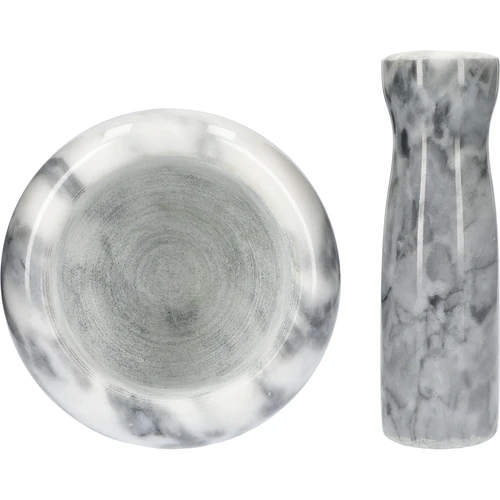 Mortaio da cucina in marmo, grigio, fi 10,5 cm - 5