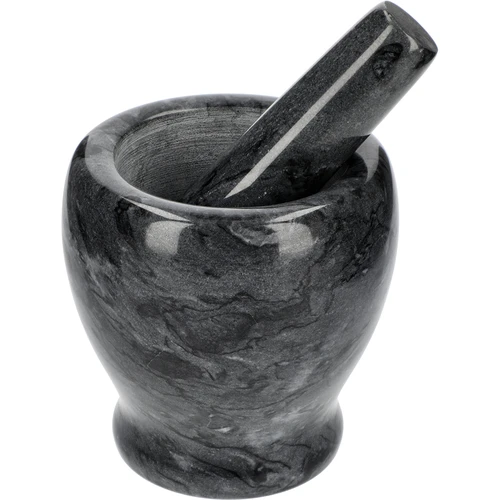 Mortaio da cucina in marmo, nero, fi 10,5 cm  - 1 