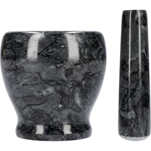 Mortaio da cucina in marmo, nero, fi 10,5 cm - 4