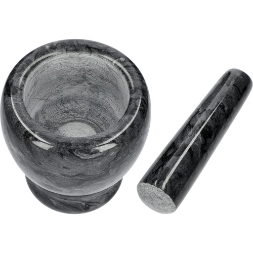 Mortaio da cucina in marmo, nero, fi 10,5 cm - 6