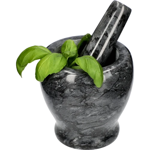 Mortaio da cucina in marmo, nero, fi 10,5 cm - 8