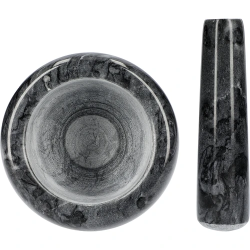 Mortaio da cucina in marmo, nero, Ø 10,5 cm - 5