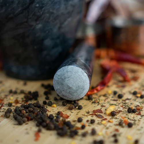 Mortaio da cucina in marmo, nero, Ø 10,5 cm - 12