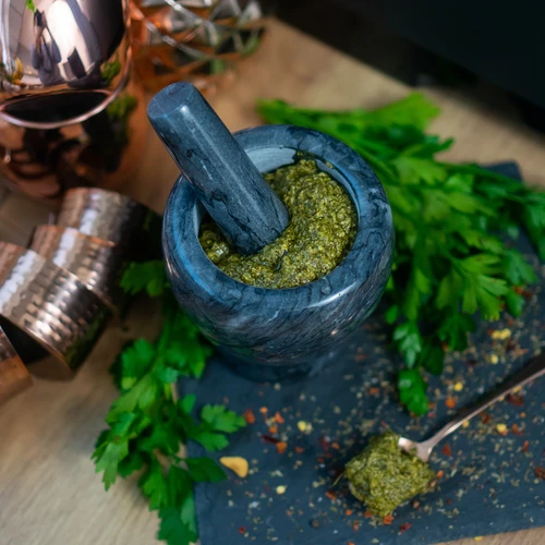 Mortaio da cucina in marmo, nero, Ø 10,5 cm - 14