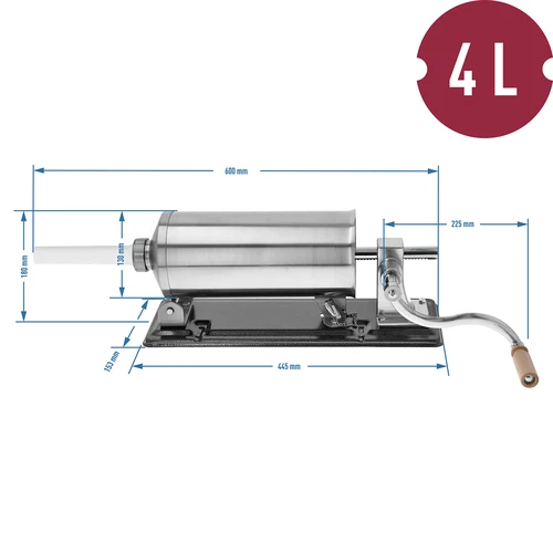 Nadziewarka pozioma 4 kg - 10