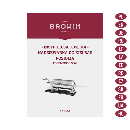 Nadziewarka pozioma 5 kg - 9