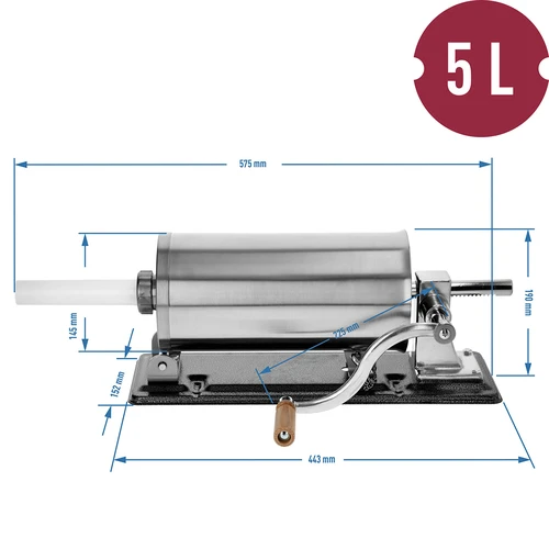 Nadziewarka pozioma 5 kg - 10