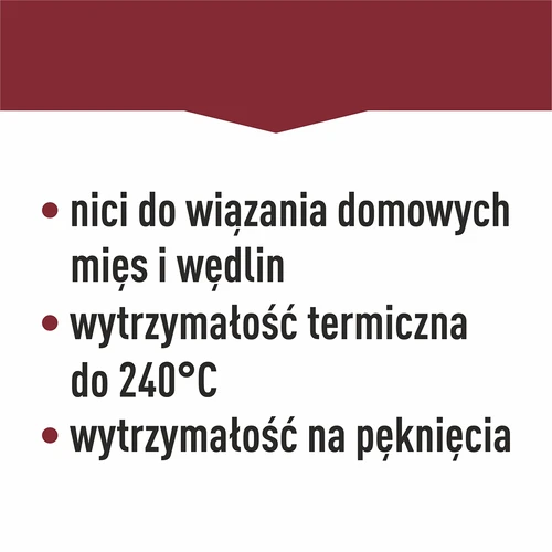 Nici wędliniarskie bawełniane białe (240°C) 145 m - 7