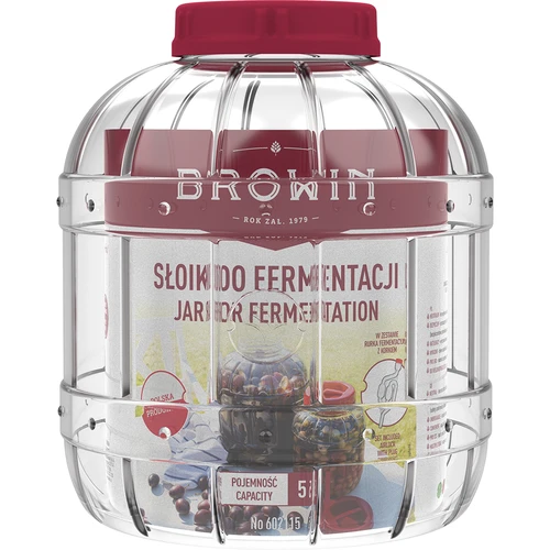 Nietłukący, wielofunkcyjny słoik do fermentacji, 5 L - 2