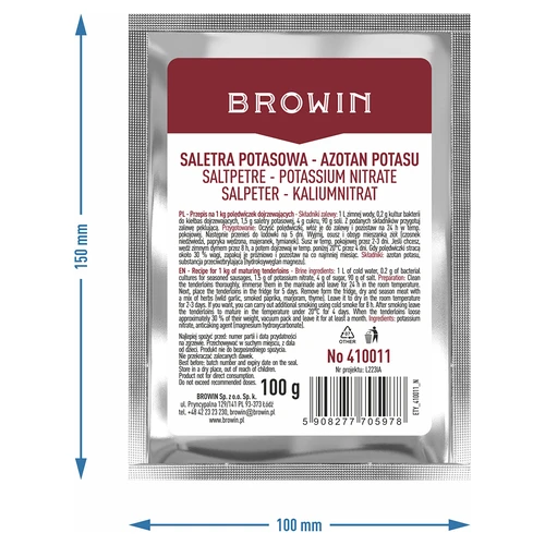 Nitrato di potassio (salnitro) per la salagione delle carni, 100 g - 6