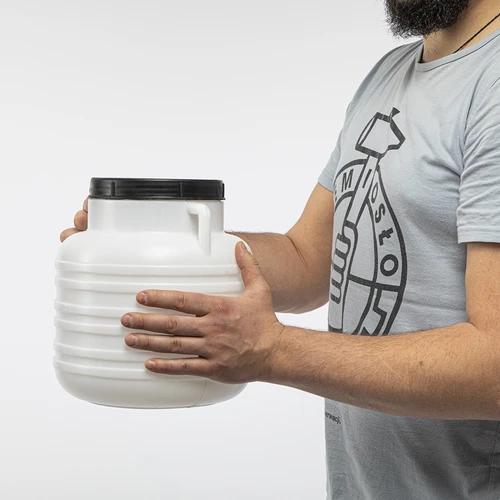 Orcio per fermentazione 10 L - bianco, con manici - 9