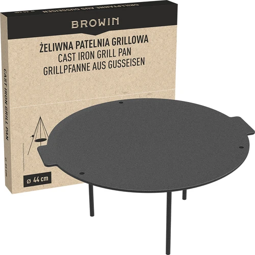 Patelnia grillowa, żeliwna, fi 44 cm - 10