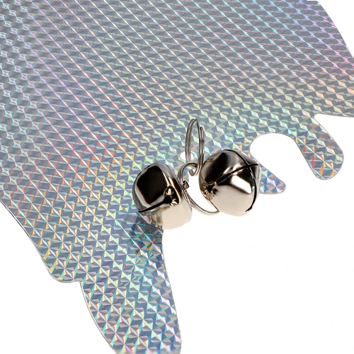 Pendente riflettente scaccia uccelli - gufo con campanellini - 2