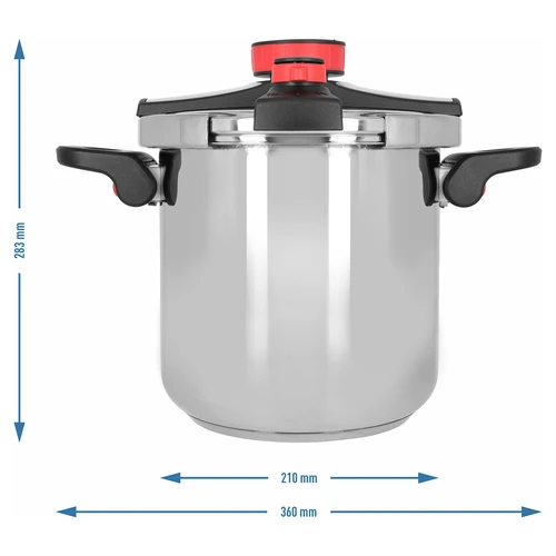 Pentola a pressione in acciaio inox, 8 L - 10