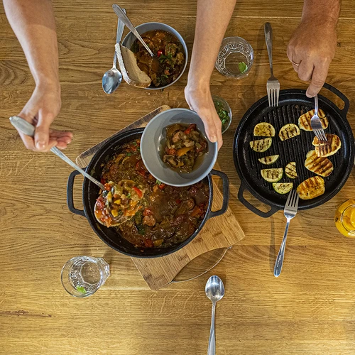 Pentola in ghisa con padella, 5 L + 1 L - 17