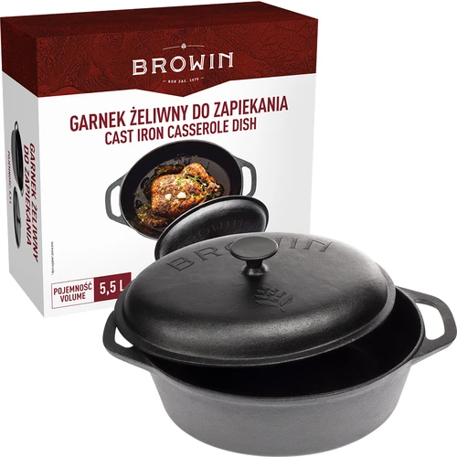 Pentola in ghisa per cottura al forno, 5,5 L - 5