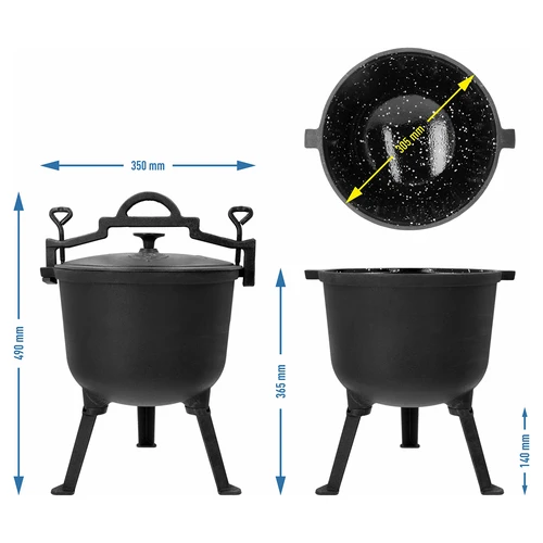 Pentola in ghisa smaltata, 10 L - 5