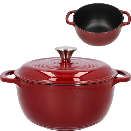Pentola in ghisa smaltata - bordeaux, 4 L