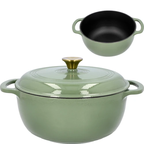 Pentola in ghisa smaltata - color salvia, 5,8L  - 1 