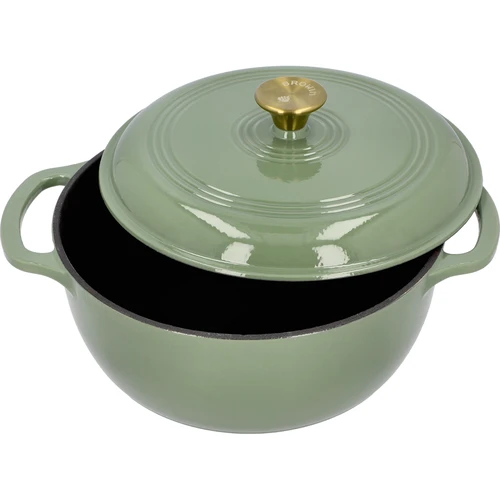 Pentola in ghisa smaltata - color salvia, 5,8L - 2