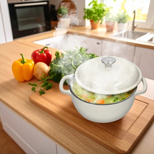 Pentola in ghisa smaltata - ecru, 4 L - 7