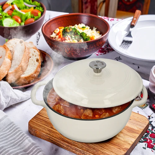 Pentola in ghisa smaltata - ecru, 5,8 L - 7