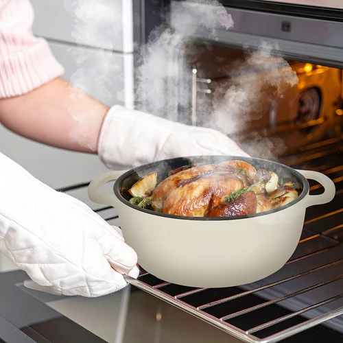 Pentola in ghisa smaltata - ecru, 5,8 L - 8