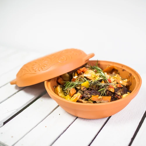 Pentola romana in terracotta rotonda 4 L - 8