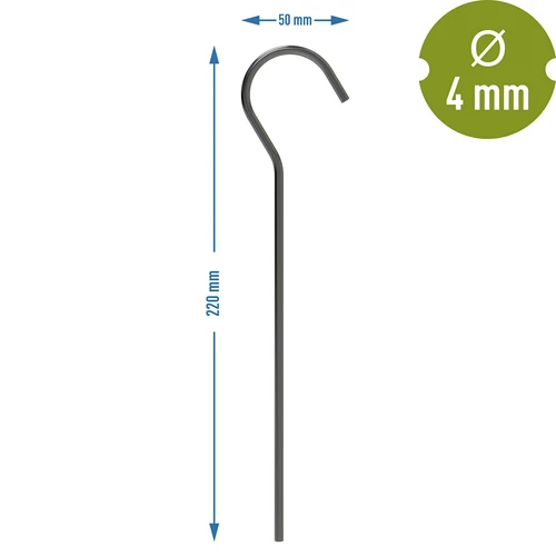 Picchetti da tenda curvi - 10 pz. - 6