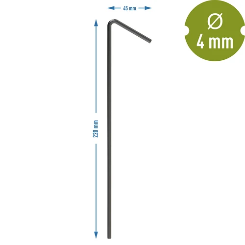 Picchetti da tenda dritti - 10 pz. - 6