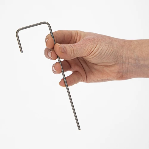 Picchetti in acciaio a L per telo pacciamante - 100 pz - 5