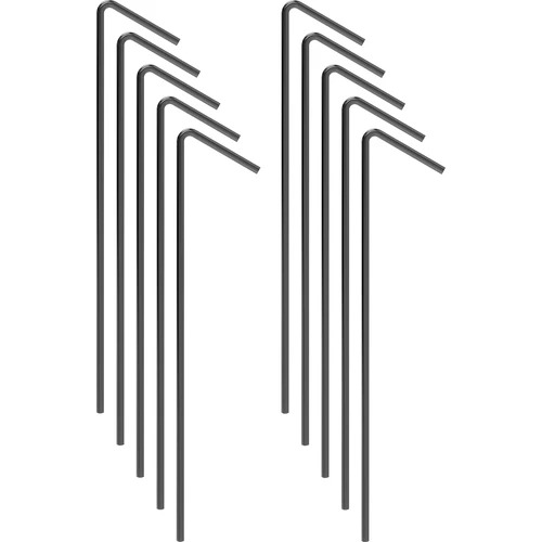 Picchetti per tende dritti - 10 pezzi - 2