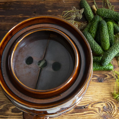 Pietra di pressaggio per orci, in gres, Ø 15 cm - 6