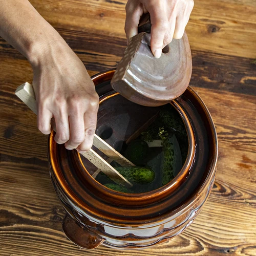 Pietra di pressaggio per orci, in gres, Ø 15 cm - 7