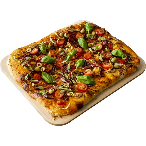 Pietra per pizza rettangolare, realizzata in cordierite, - 38 x 30,5 cm  - 1 