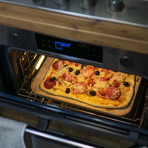 Pietra per pizza rettangolare, realizzata in cordierite, - 38 x 30,5 cm - 8